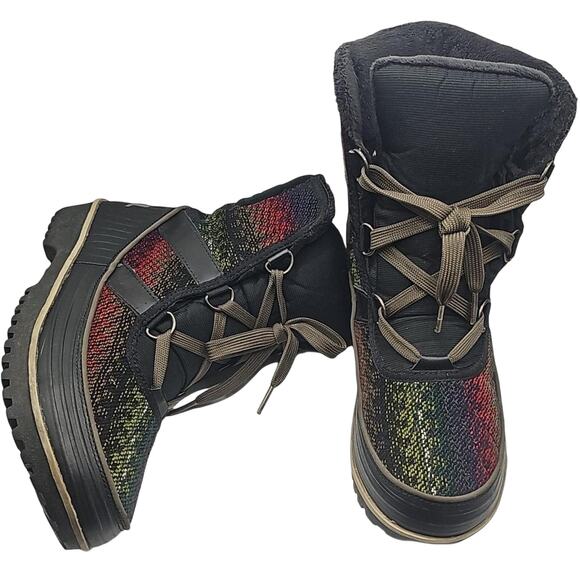 Sorel Tivoli II Waterproof Boots Womens 10 Multicolor Black Fabric Fall - Picture 1 of 7